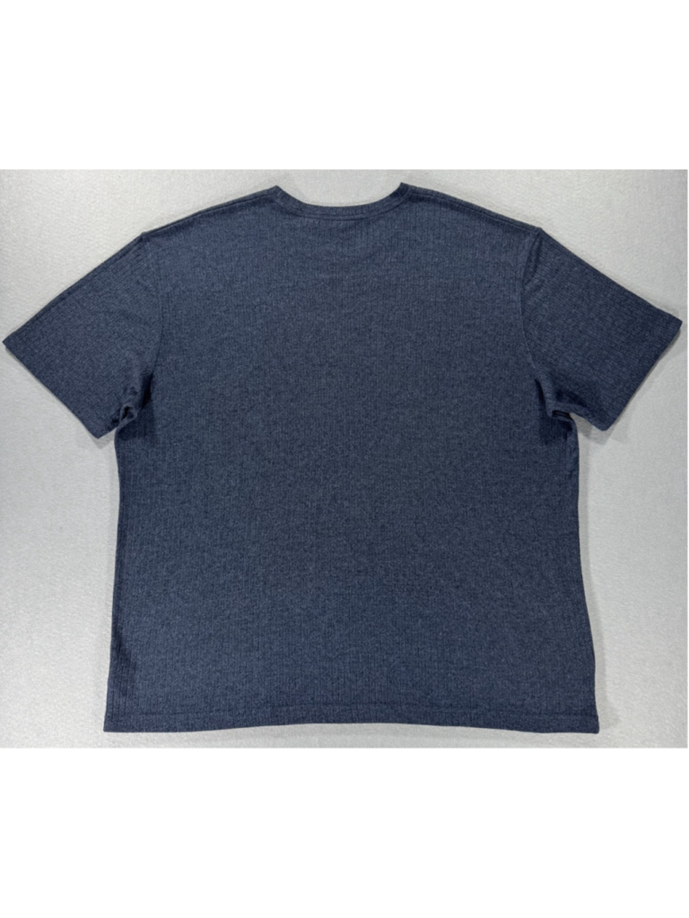 J. Ferrar Men's Ribbed Knit T-Shirt XXL Blue/Gray